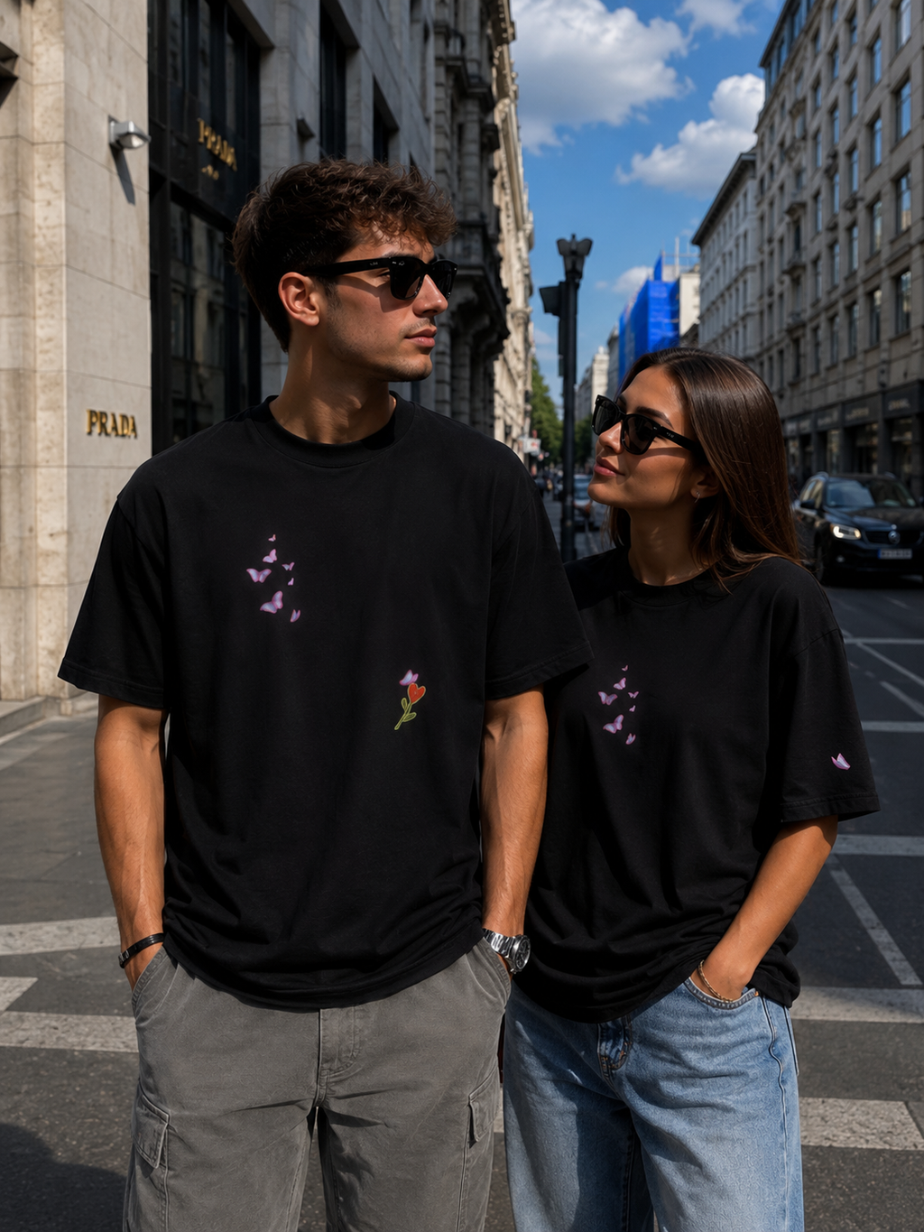 Butterflies and flower - Partner Edition Shirt